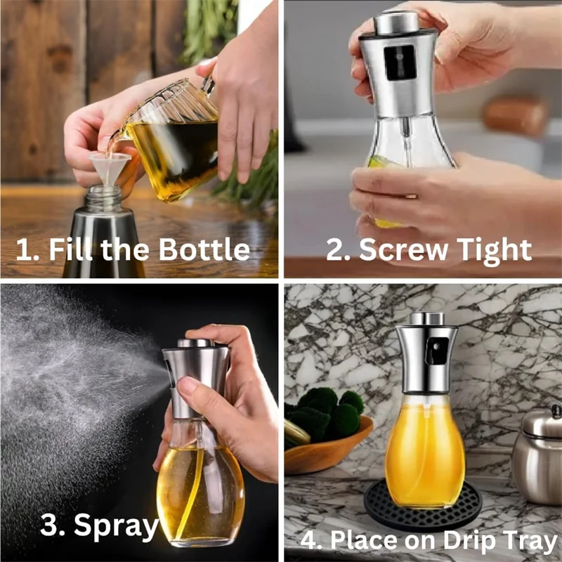 200ml glass Olive Oil Sprayer For Cooking Vegetables