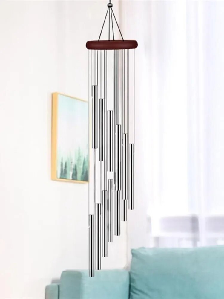 Gold OR Silver Musical 12 Tube Wind Chime.