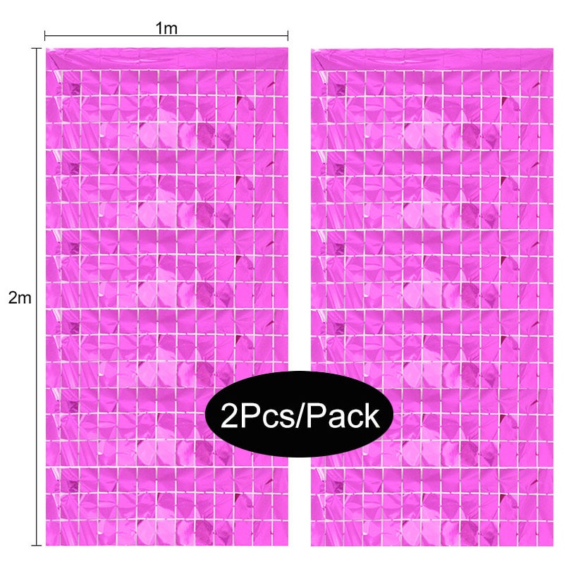 2Pack Party Metallic Foil Backdrop Curtain Decoration.  Great For Weddings, Birthdays or Showers.