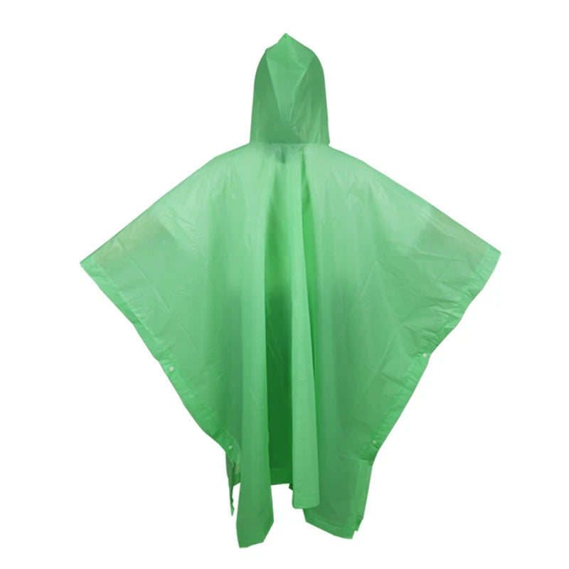 Hooded Poncho Style Raincoat