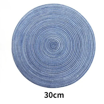 6pcs Round Woven Anti Slip Placemats Or Coasters