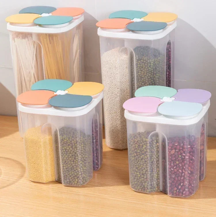 4 Grids Sealed Plastic Storage Container