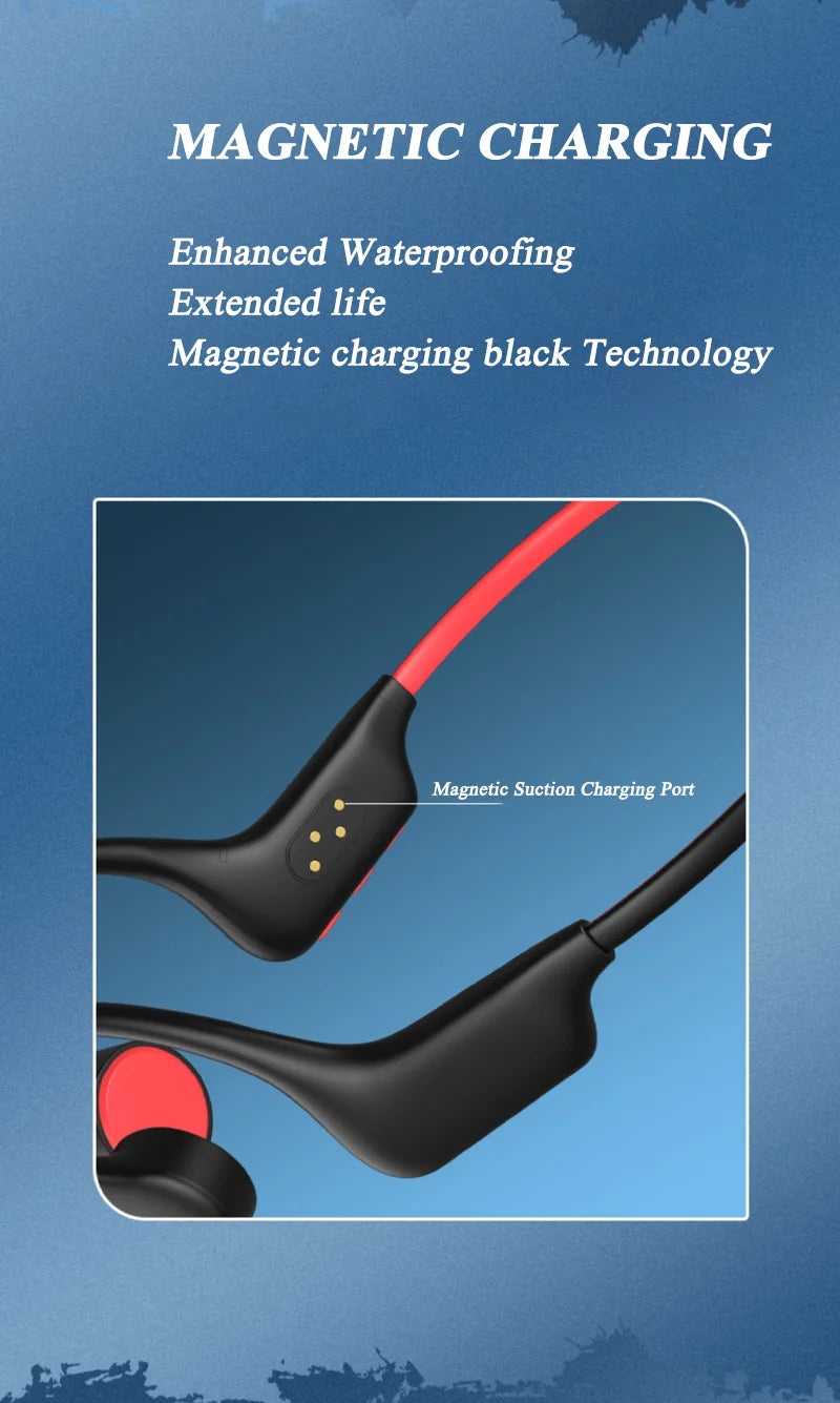 Bone Conduction  Bluetooth MP3-IPX8 Wireless Headset Waterproof For Swimming