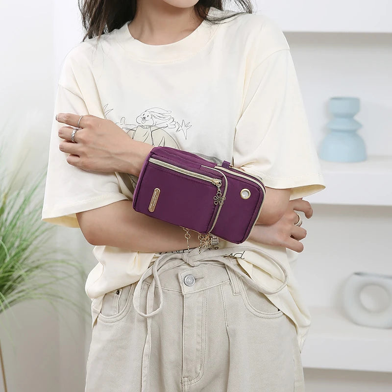 Women's Lightweight Nylon Crossbody Or Arm Bag