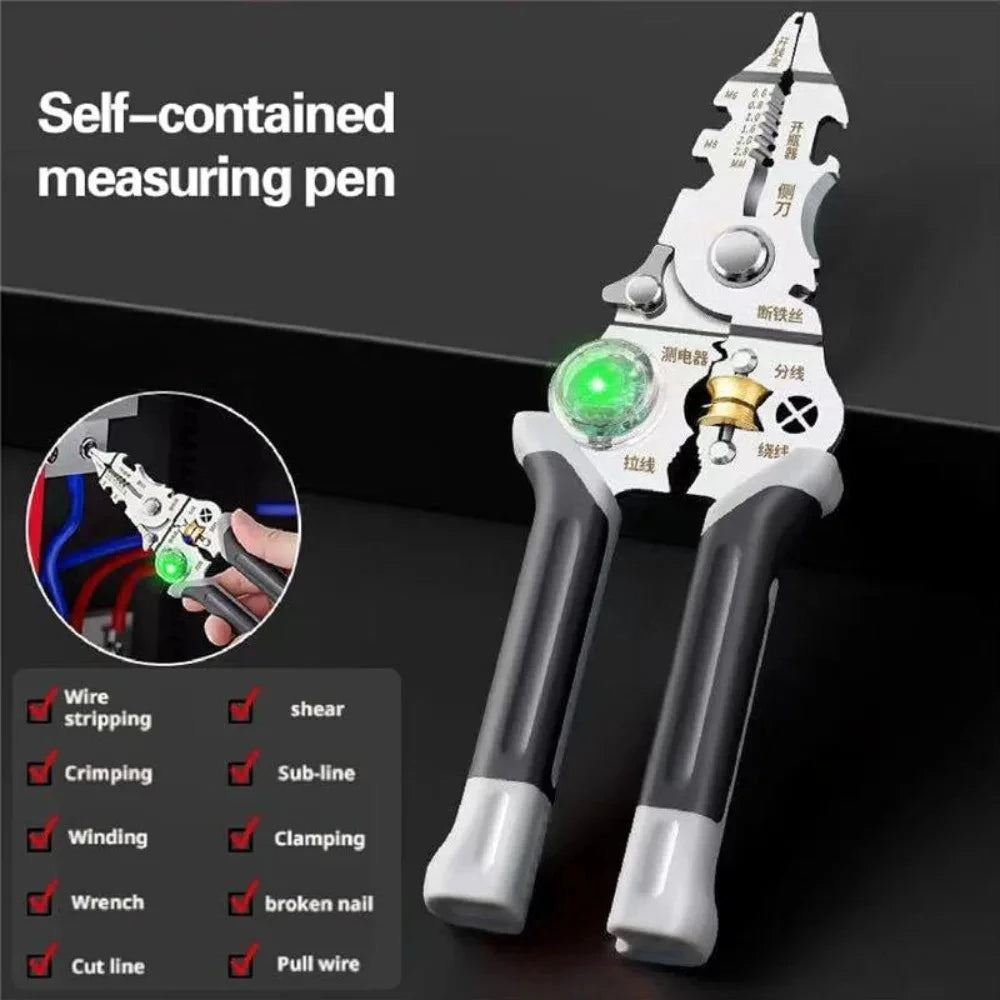10 in 1 Wire Stripper/Cutters with Electricity Measurement Pliers