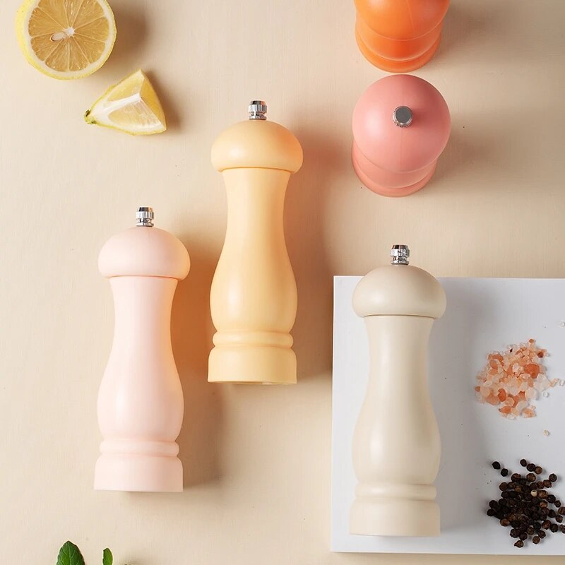 6 Colors Of Refillable Salt, Pepper, Spice Or Herb Grinder.