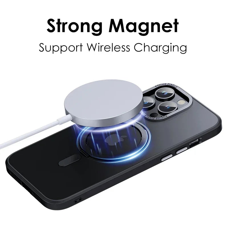 Magnetic 360°Rotation Stand Phone Case For Iphone 12 13 14 15 16 17 Pro Max Plus With Ring Holder