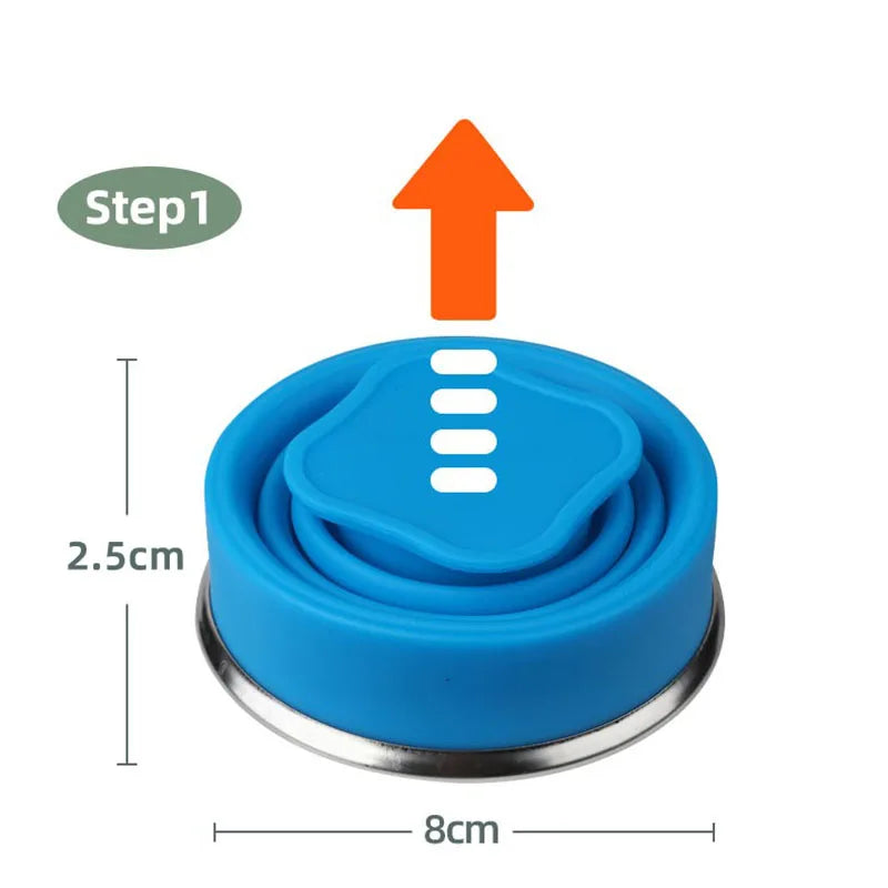 Silicone Heat Resistant Folding Water Cup With Lids
