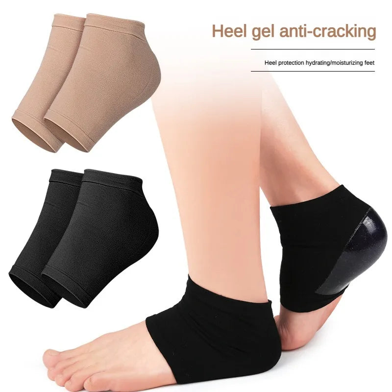 2PCS Moisturizing Gel Heel Socks For Repair Of Cracked Skin