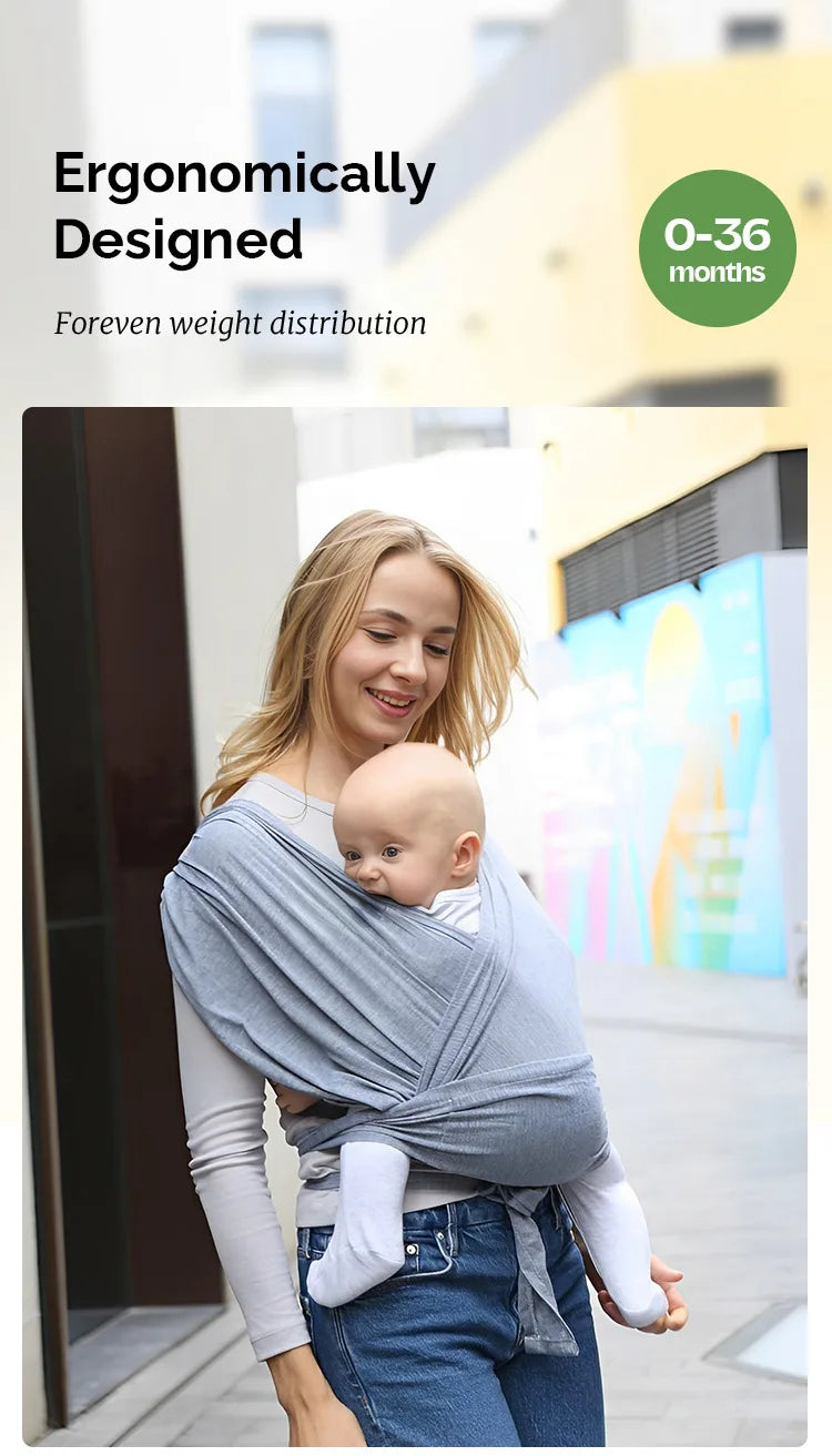 PANGDUBE 100% Polyester Kangaroo Wrap for Babies 0-15 Months