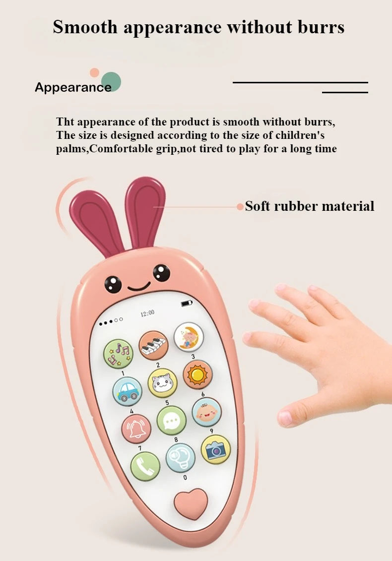 Children's Soft Plastic Music And Light Simulation Mobile Phone
