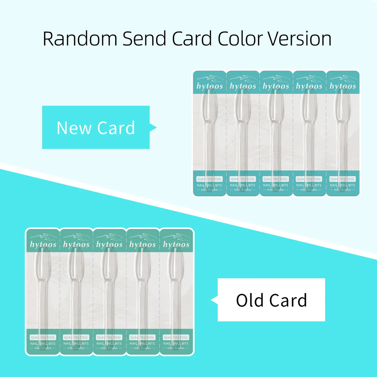 HYTOOS 5Pcs/Set Diamond Nail Drill Bits To Clean Cuticles And Nails