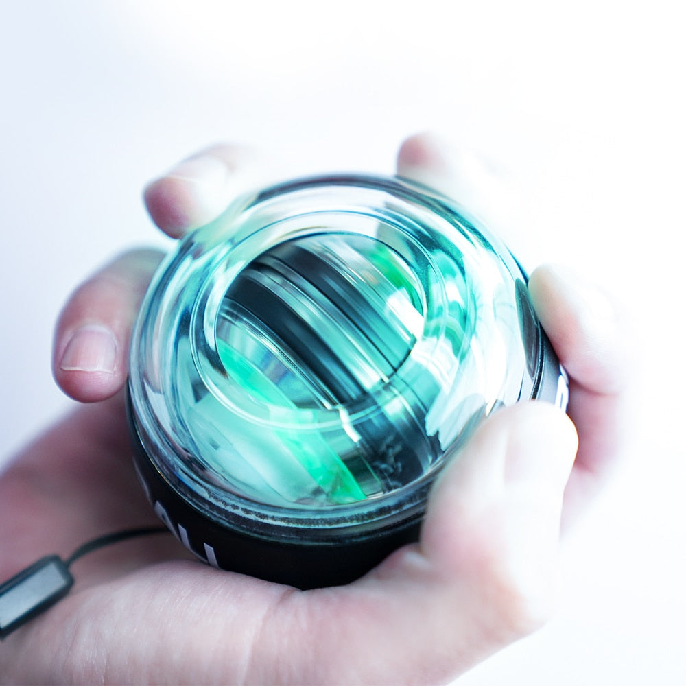 LED Gyroscopic Powerball To measure Range of Muscle Force of Arm, Hand And Wrist for Fitness.