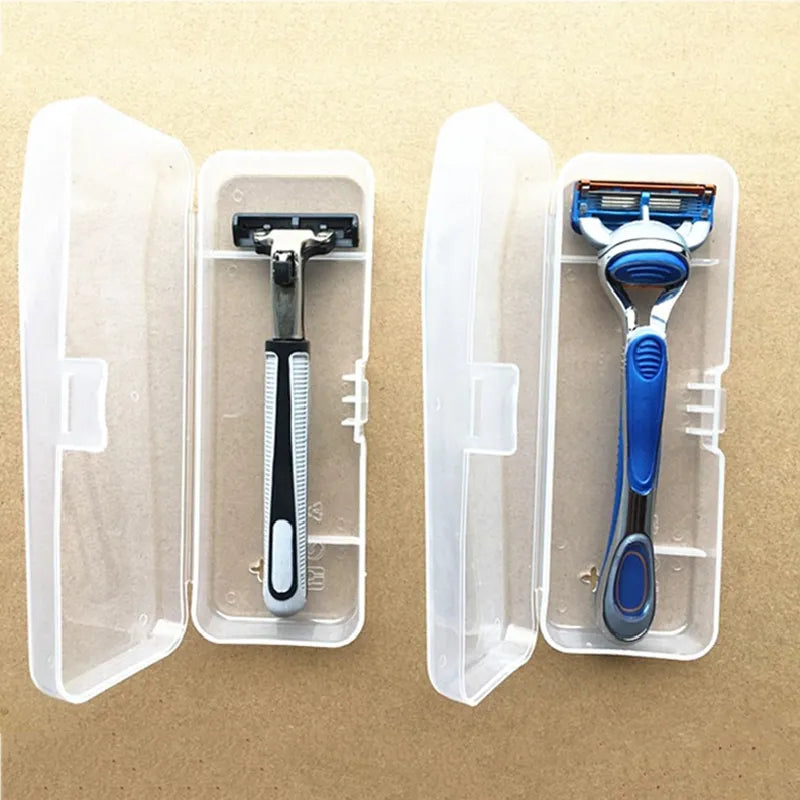 Plastic Transparent Shaver Case For Travel.