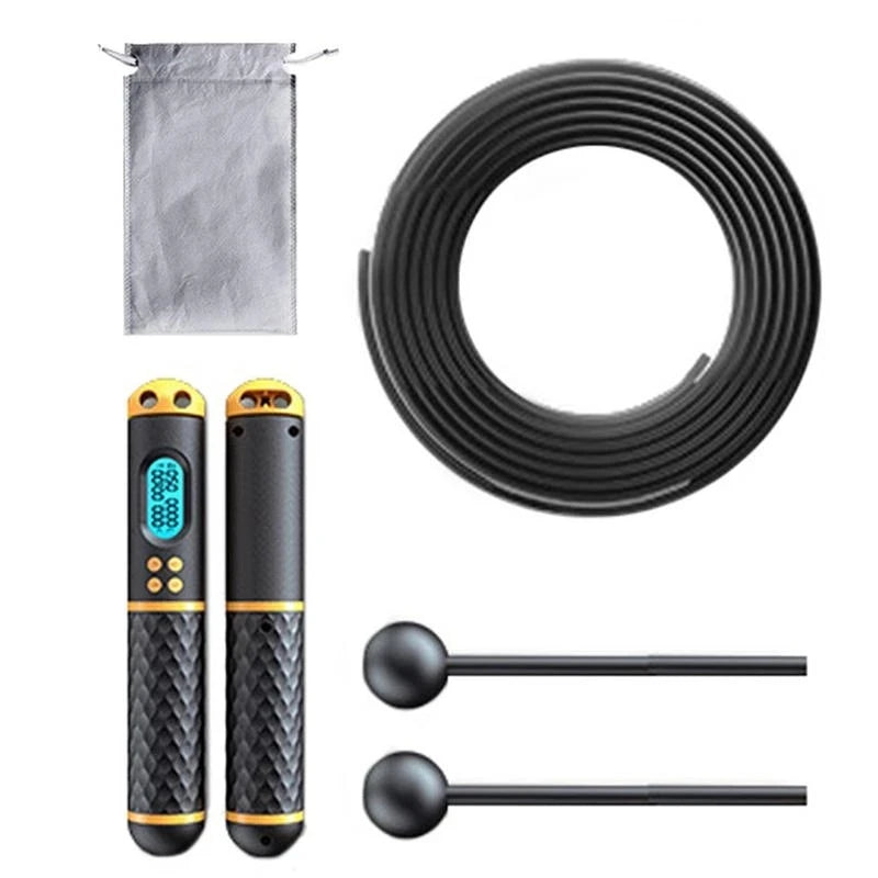 2 In 1 Multifunction Non-Slip Handle Skipping Rope With Digital Counter For Jumping and Calorie Count