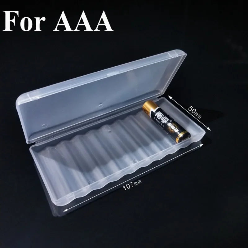 10 Slot Plastic Storage Box for AAA/AA Batteries