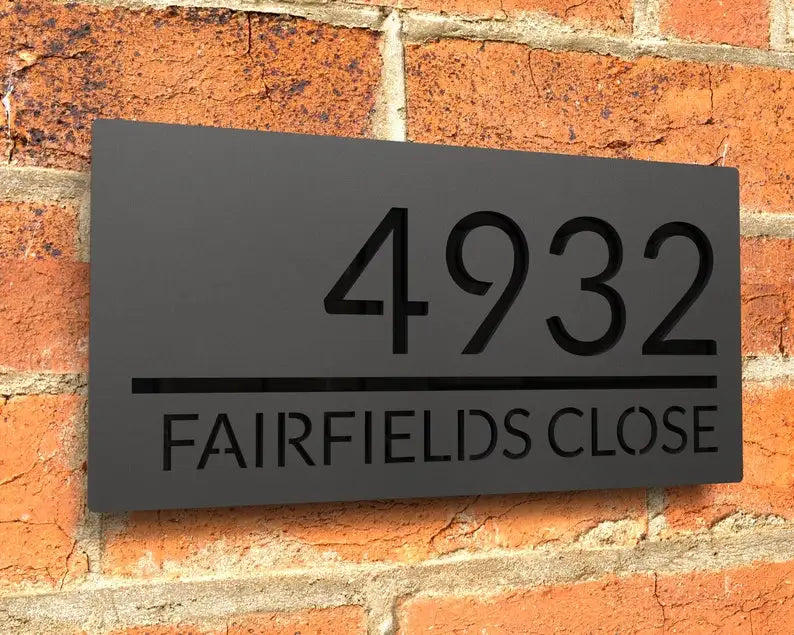 Customized Acrylic Laser Outdoor Personalized House Number Plaque
