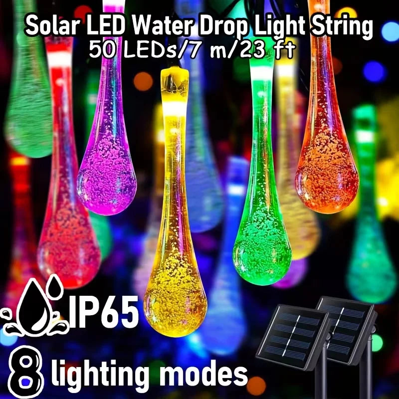 Outdoor Solar Teardrop 8 Mode Lights