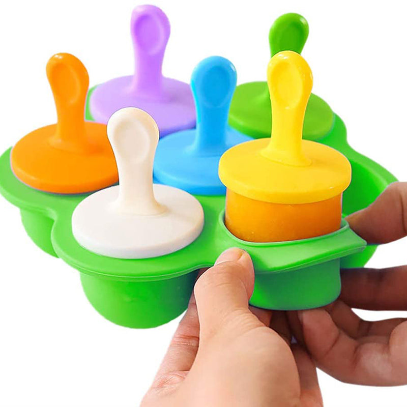 7 Hole Silicone Molds For Popsicles Ice Cream Or Yogurt Treats