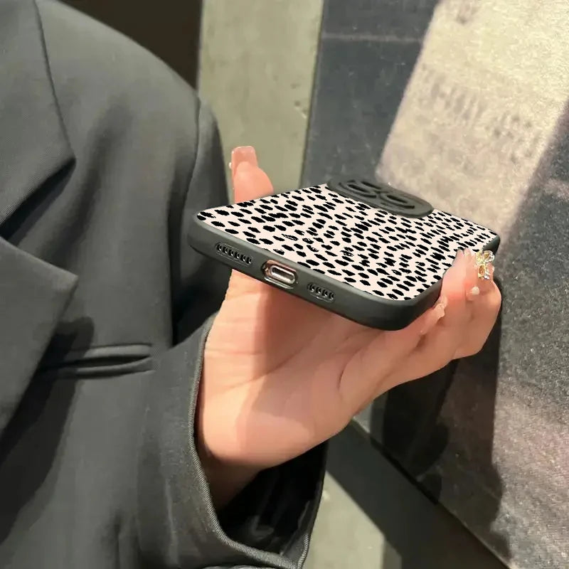 Polka Dot Soft Silicone Phone Case for iPhone 17 Air 16E 15 16 Pro Max Cases iPhone 14 13 12 11 7 8 Plus SE2