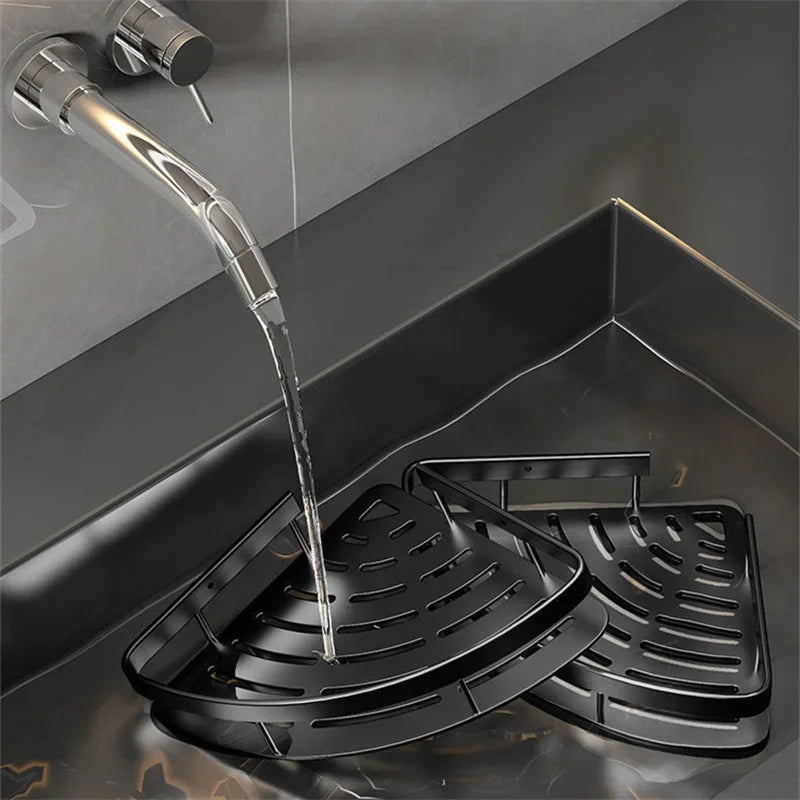 Aluminum Adhesive Corner Shelf Organizer For Showers