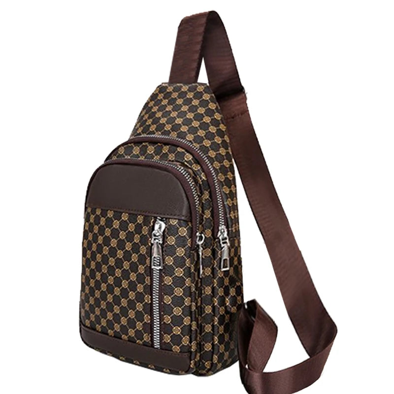 Men And Women's Single Shoulder Patchwork Dot Design Bag