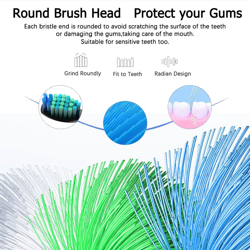 Replacement Brush Heads for Seago Electric Toothbrushes E1-9/SG2303/SG575