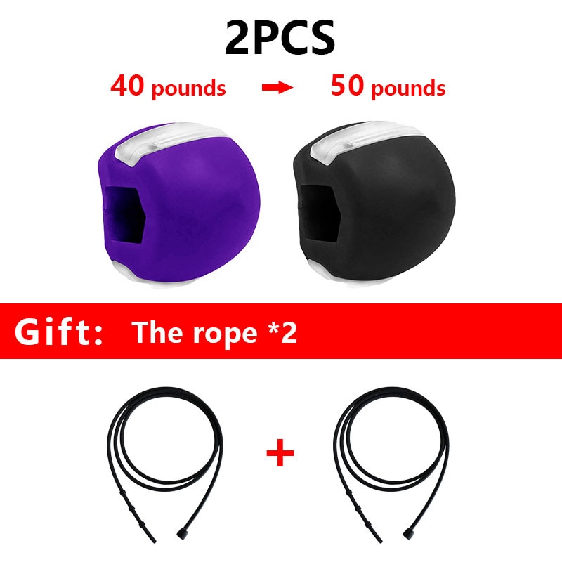 Food-grade Silica Gel Jaw Exercise Line Ball Muscle Trainin Fitness Ball Neck Face Toning Jaw Muscle Training Face lift