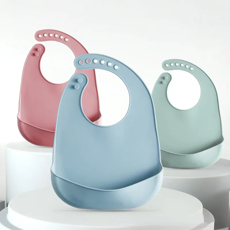 Silicone Soft Adjustable Baby Bib. BPA Free