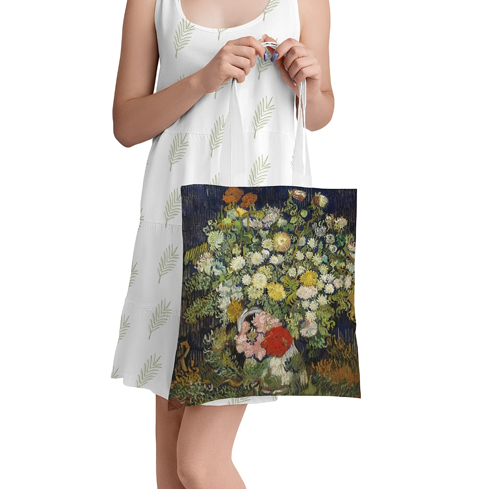 Van Gogh Oil Painting Canvas Shoulder Bags.