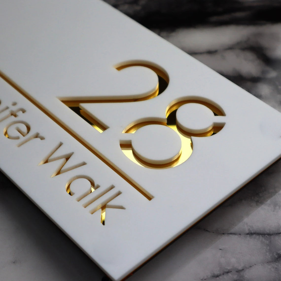 Customized Acrylic Laser Outdoor Personalized House Number Plaque