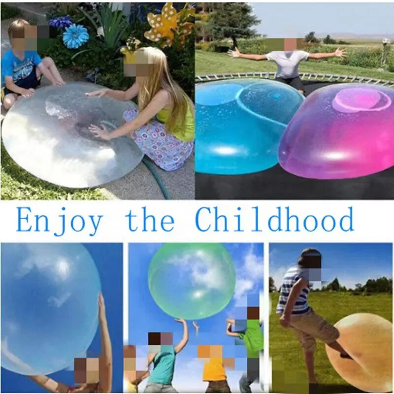 Children's outdoor water bubble ball toy.