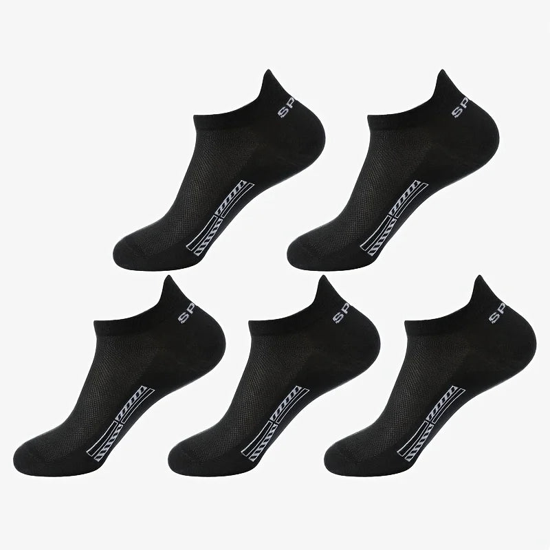 5/10 Pairs Men Or Women's Cotton Mesh Ankle Sports Socks