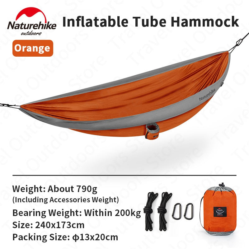 NatureHike Loading weight 200KG Ultralight Inflatable Camping Hammock.