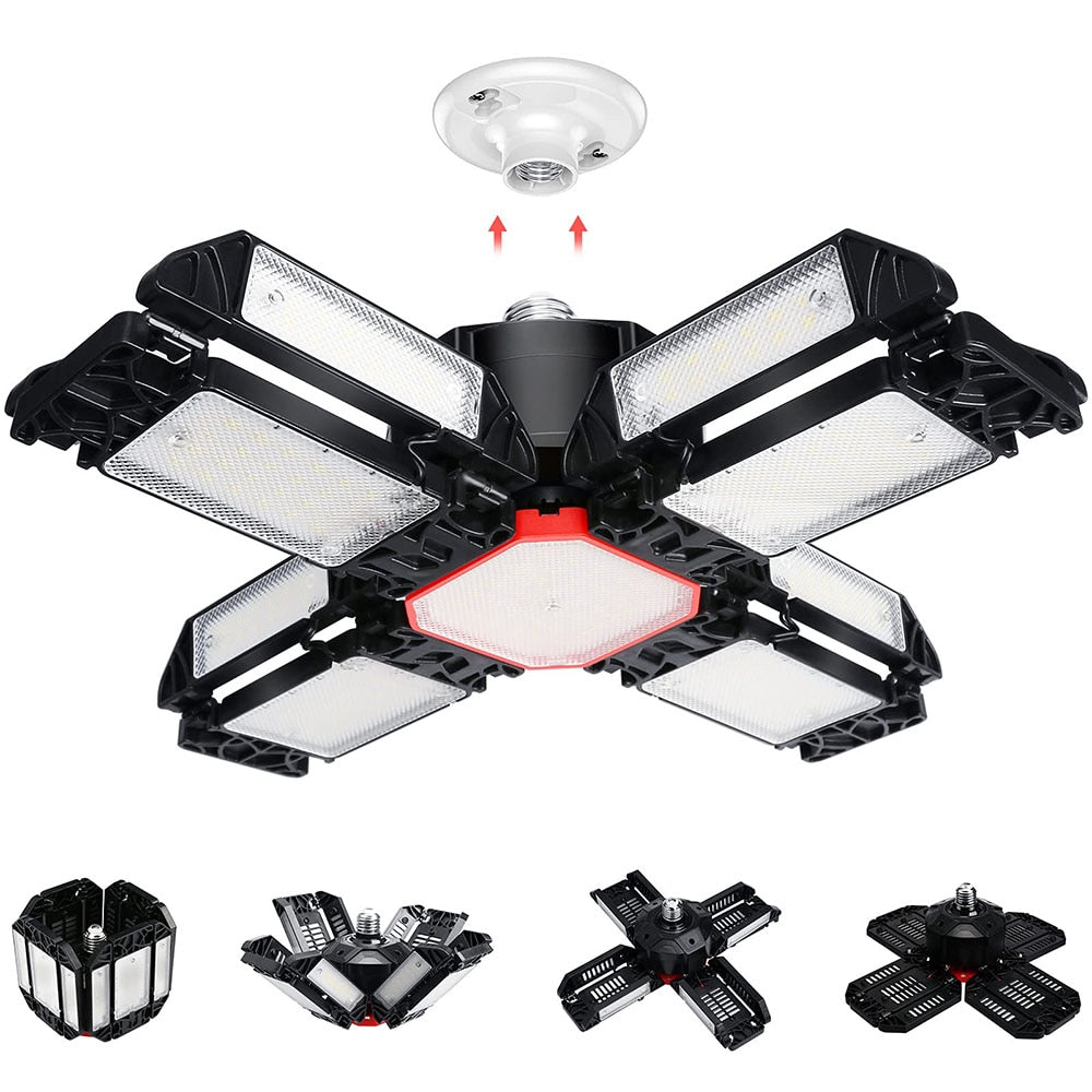 LED 3/5/6/10/12 Adjustable Basement/Storage/Warehouse Lighting With Panels E26/E27.