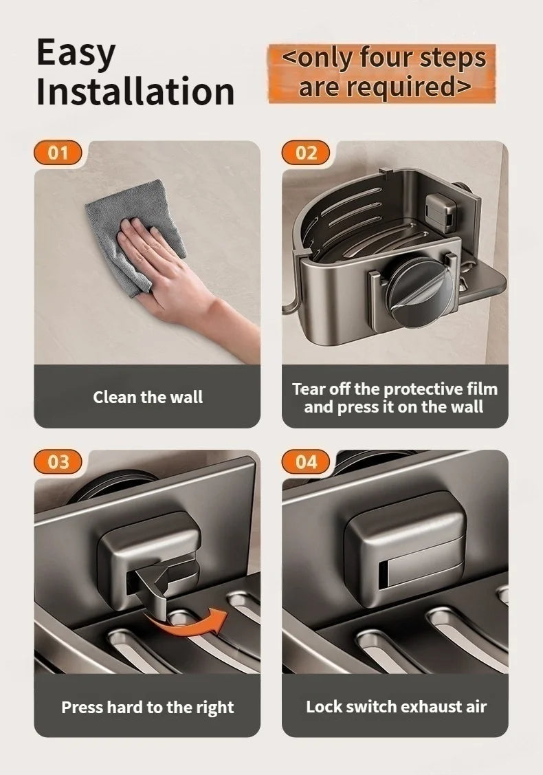 Wall Mounted Triangle/Rectangle Suction Cup Shelf Great For Showers Or Kitchens