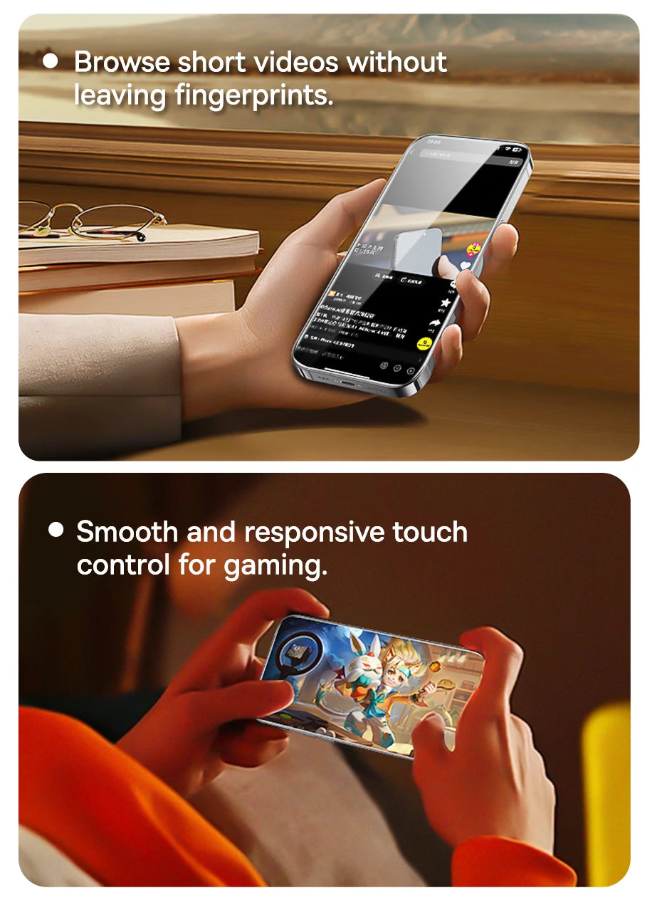 Baseus Corning Glass Anti Spy Full Tempered Glass Protection for iPhone 15, 14, 13 Pro Max Or 15 Pro Plus