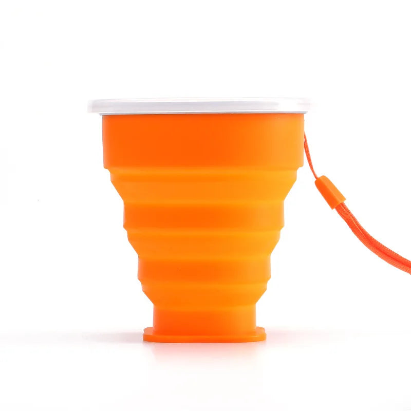 Silicone Heat Resistant Folding Water Cup With Lids