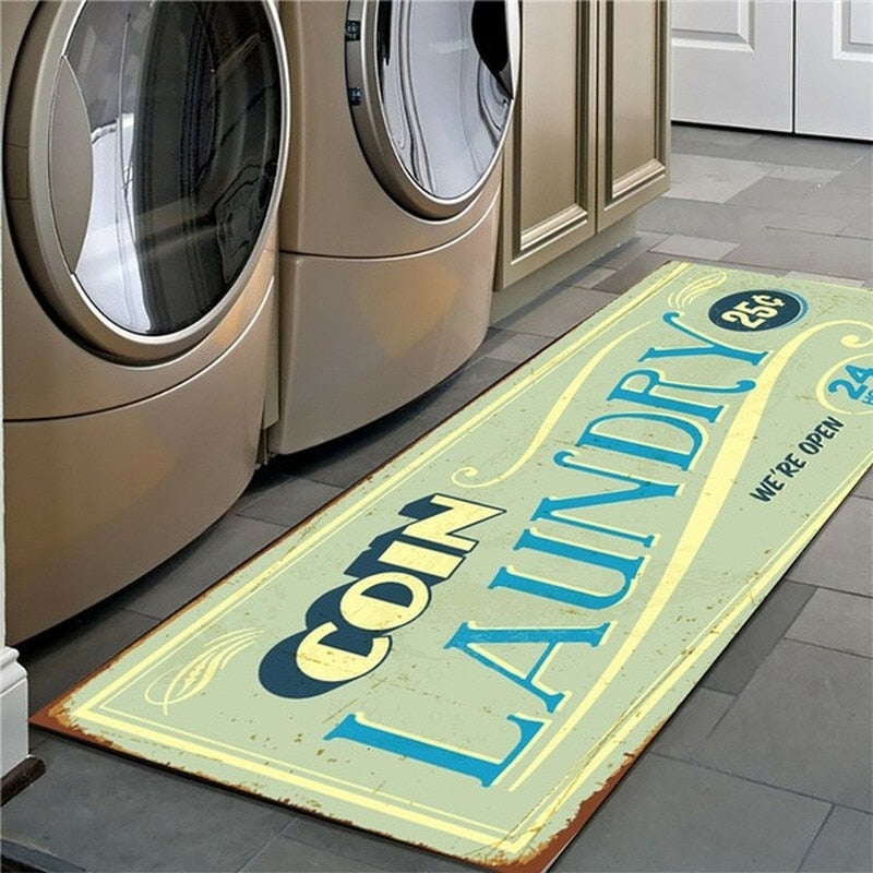 Laundry Room Non-Slip Floor Mat.