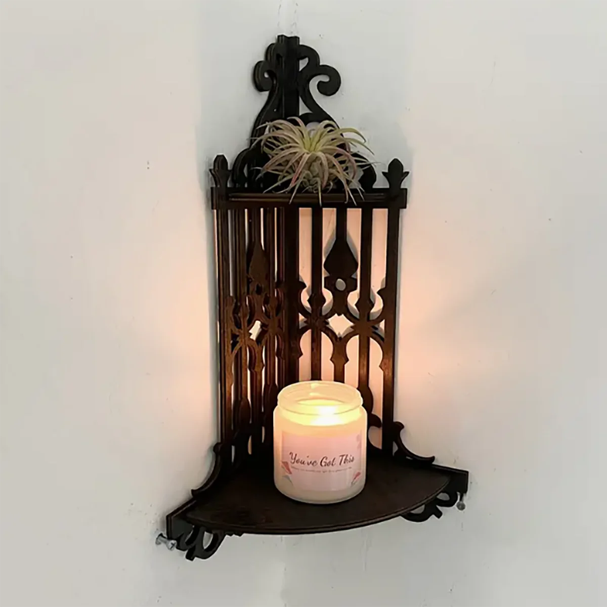1 Piece Decorative Black Corner Rack