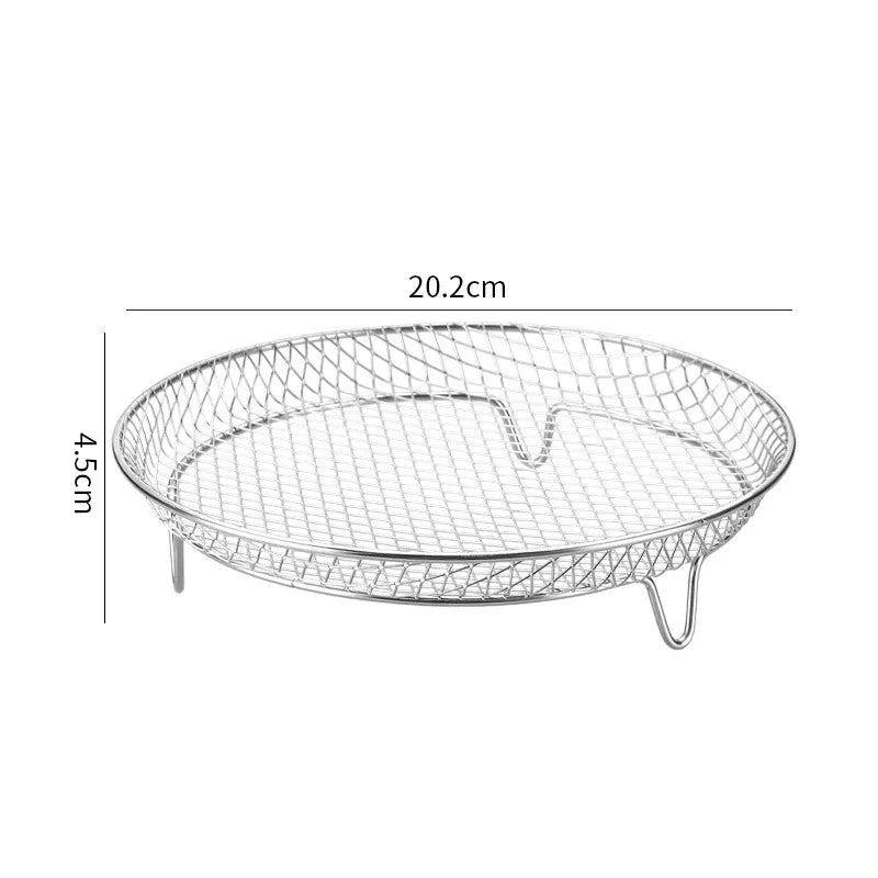 3-layer Stainless Steel Stackable Air Fryer Rack