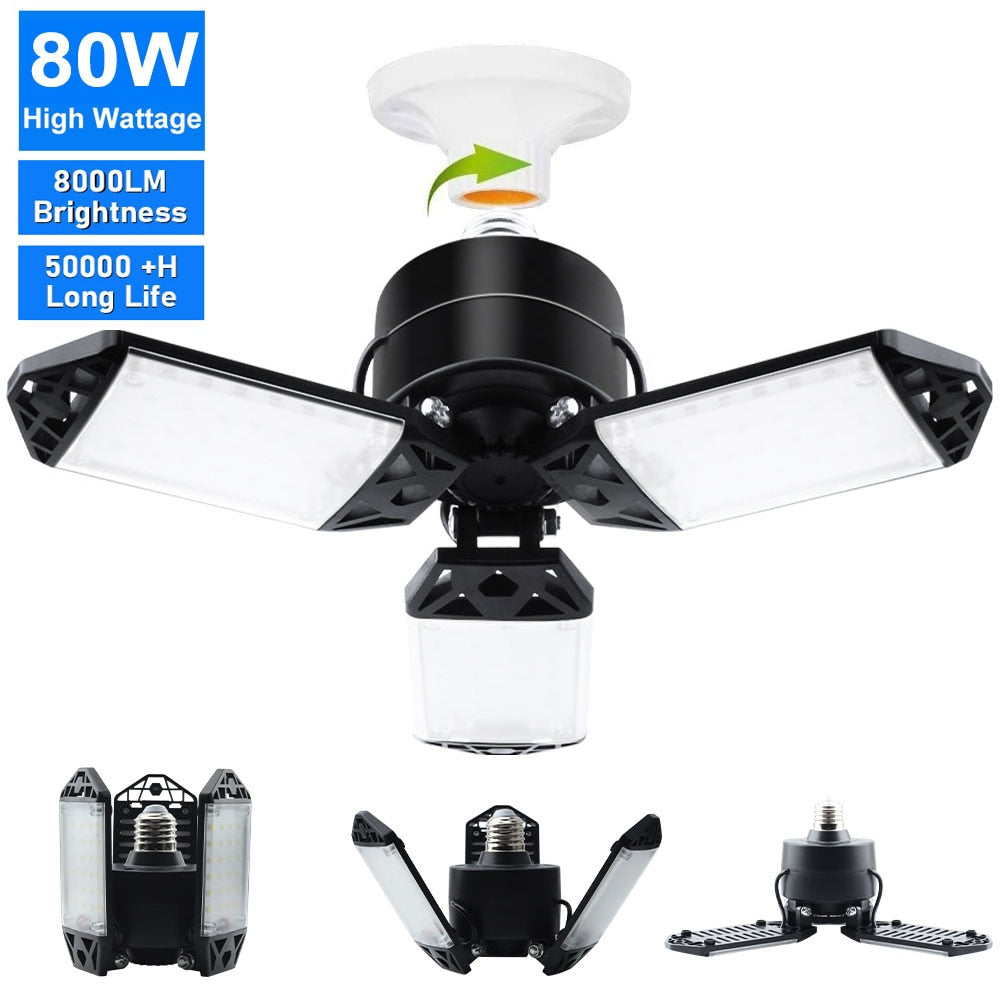 LED 3/5/6/10/12 Adjustable Basement/Storage/Warehouse Lighting With Panels E26/E27.