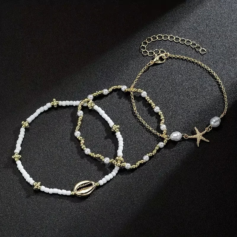Women's Summer Beaded Beach Anklet