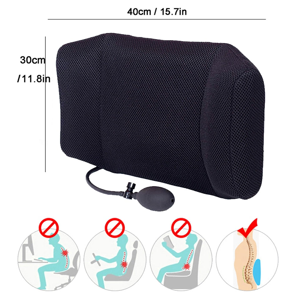Inflatable Lumbar Support Pillows - Orthopedic Design for Back Pain Relief