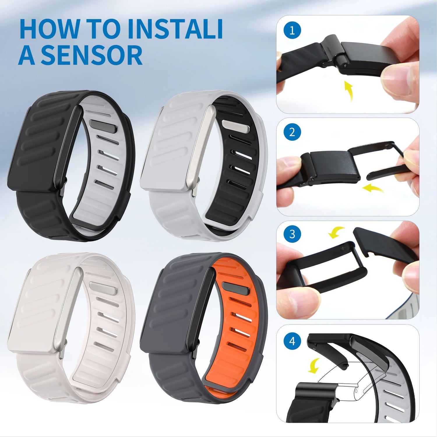 WHOOP Adjustable Silicone Waterproof, Sweatproof Sport Flex Wrist Band For 5.0