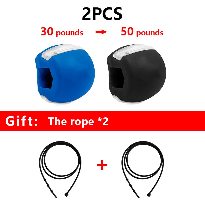 Food-grade Silica Gel Jaw Exercise Line Ball Muscle Trainin Fitness Ball Neck Face Toning Jaw Muscle Training Face lift
