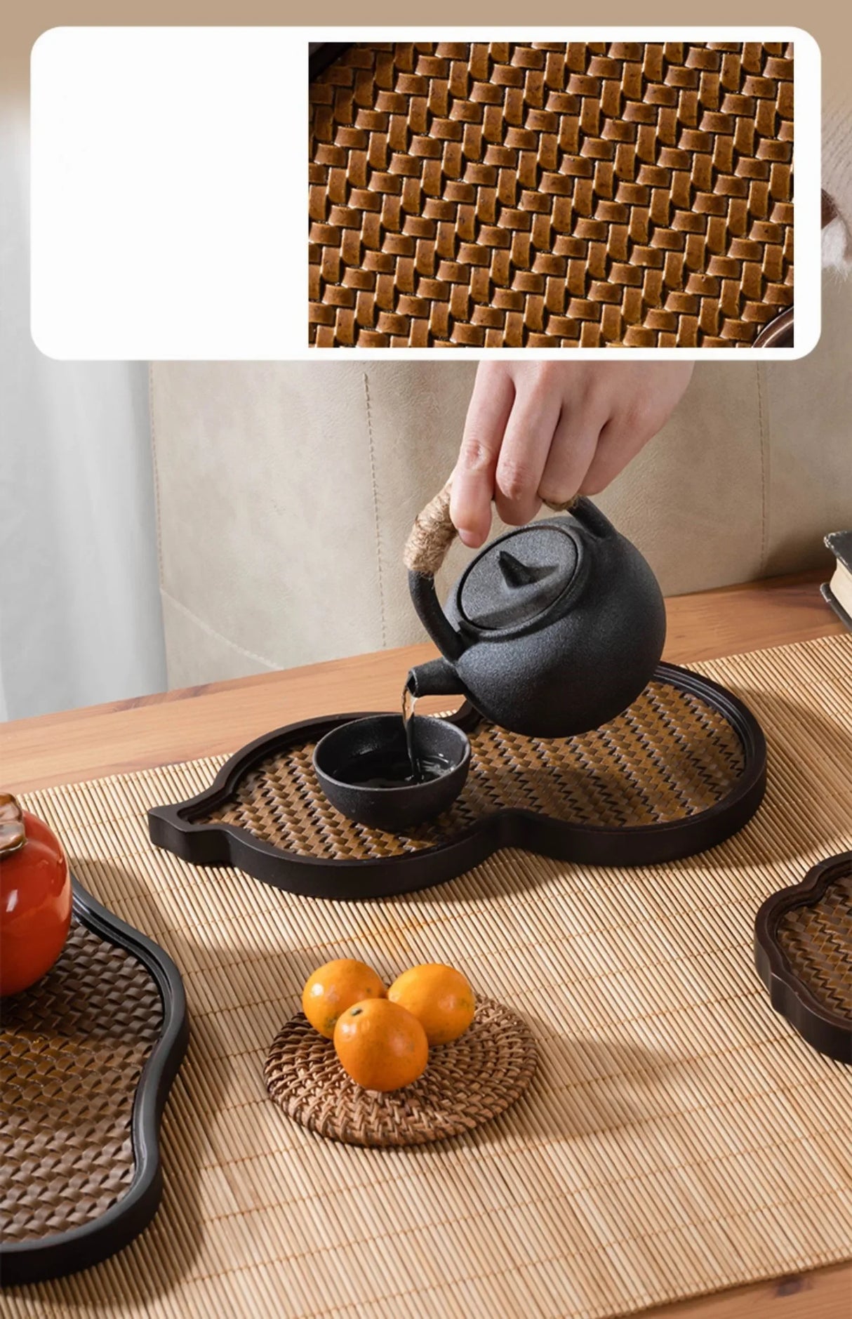 Imitation Bamboo Tea Tray