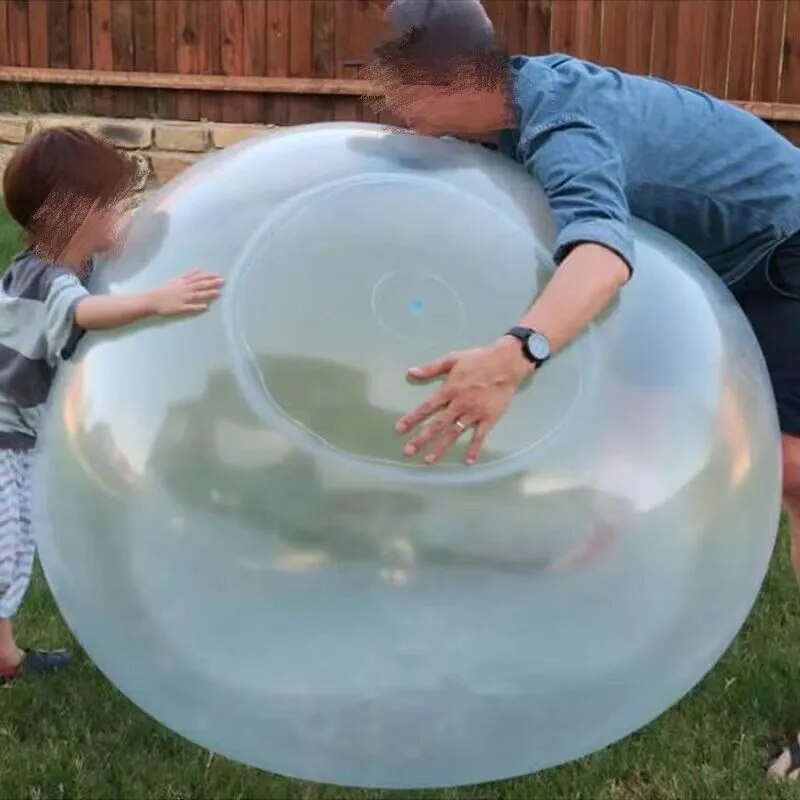 Children's outdoor water bubble ball toy.