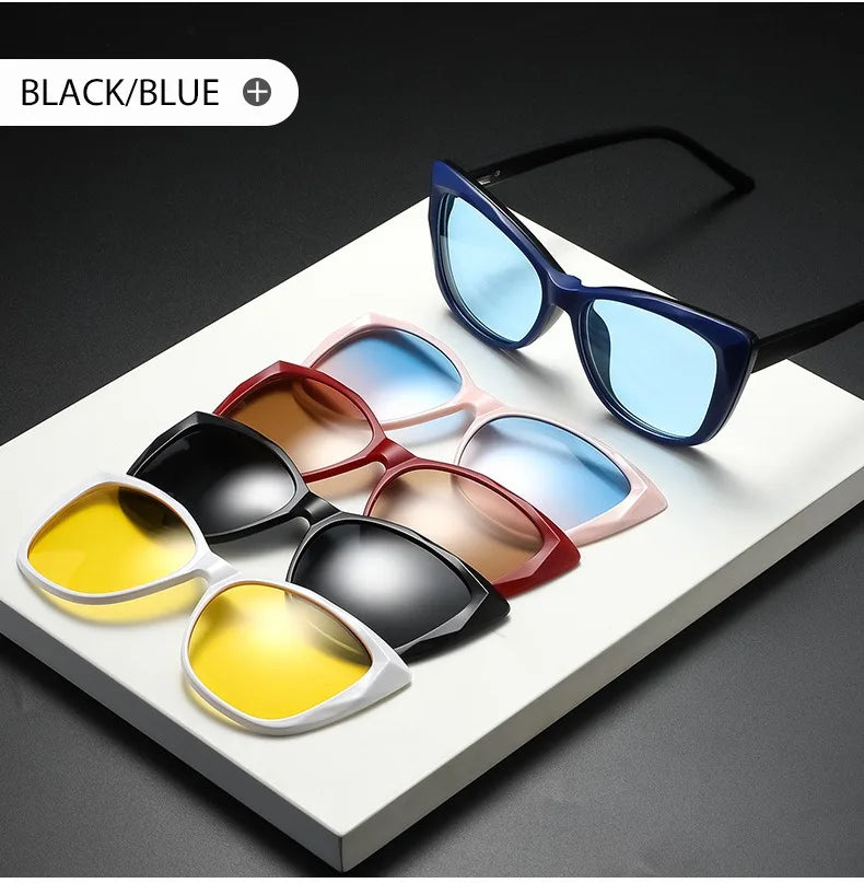 Men Or Women's 5 PCS Clip On Magnetic Polarized UV400-Sunglasses