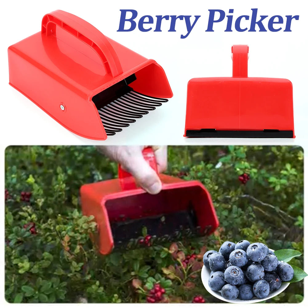 Ergonomic Plastic Berry Picker Rake with Metal Comb